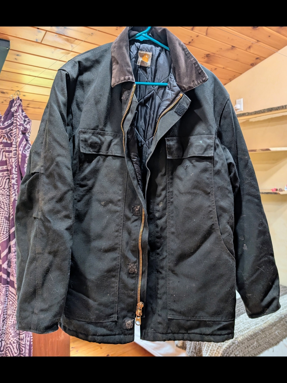 Carhartt Black Field Jacket - Heavy-Duty Work Coat